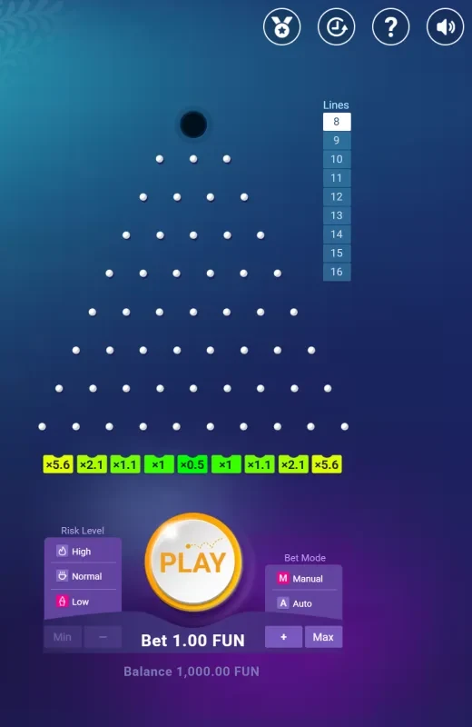 BGaming: eight lines, Low, centre 0.5× and edges 5.6× BGaming: eight lines, Low, centre 0.5× and edges 5.6×