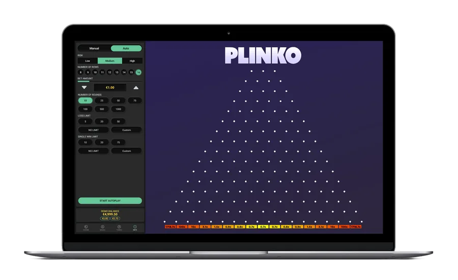 Hacksaw Plinko — Official provider artwork; game identity illustration, not our result.